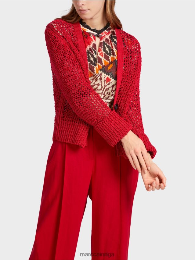 apģērbs dziļi sarkans VRBHXD359 Marc Cain \"pārdomāt kopā\" ​​jaka