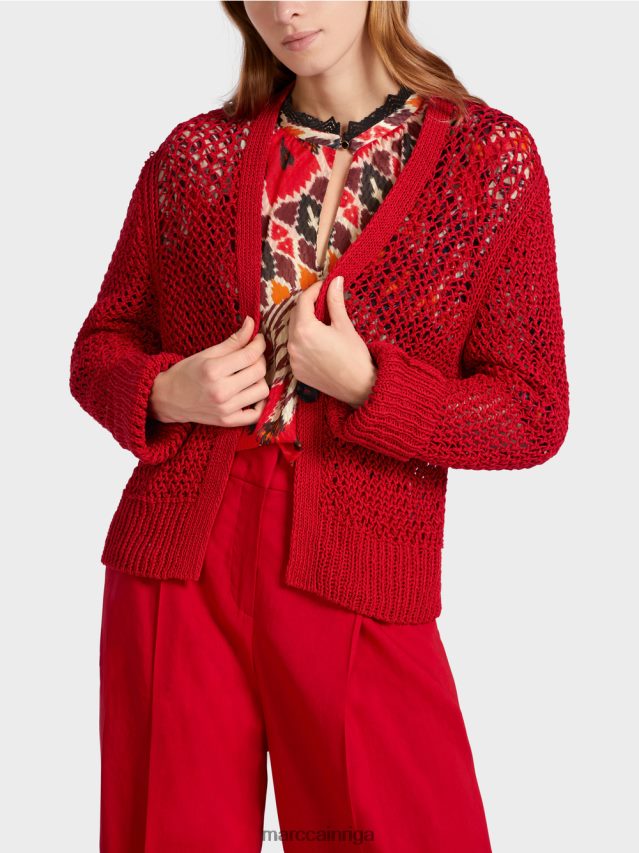 apģērbs dziļi sarkans VRBHXD359 Marc Cain \"pārdomāt kopā\" ​​jaka