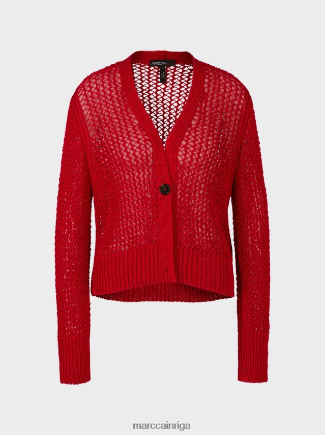 apģērbs dziļi sarkans VRBHXD359 Marc Cain \"pārdomāt kopā\" ​​jaka