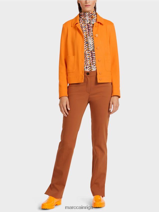 apģērbs dzidrs oranžs VRBHXD441 Marc Cain īsa jaka džinsa stilā