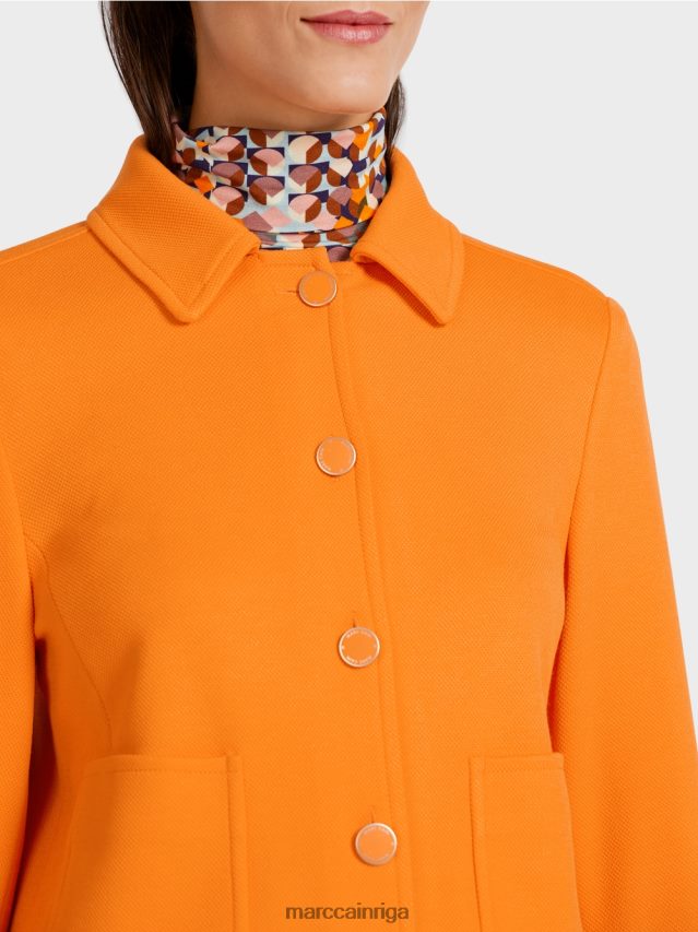 apģērbs dzidrs oranžs VRBHXD441 Marc Cain īsa jaka džinsa stilā