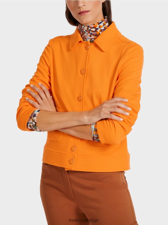 apģērbs dzidrs oranžs VRBHXD441 Marc Cain īsa jaka džinsa stilā