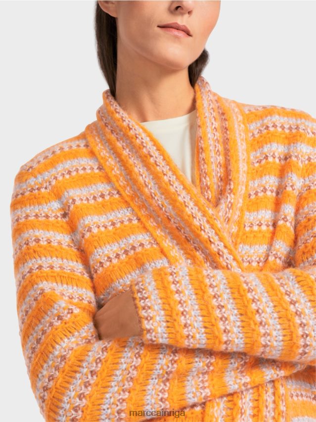 apģērbs dzidrs oranžs VRBHXD446 Marc Cain gara jaka \"adīts Vācijā\"