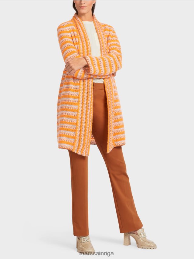 apģērbs dzidrs oranžs VRBHXD446 Marc Cain gara jaka \"adīts Vācijā\"