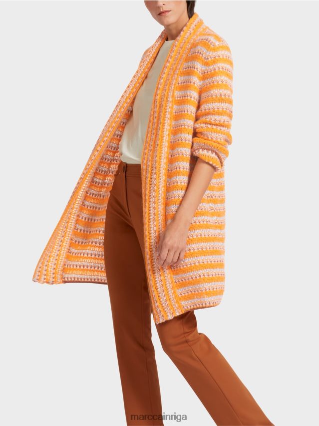 apģērbs dzidrs oranžs VRBHXD446 Marc Cain gara jaka \"adīts Vācijā\"