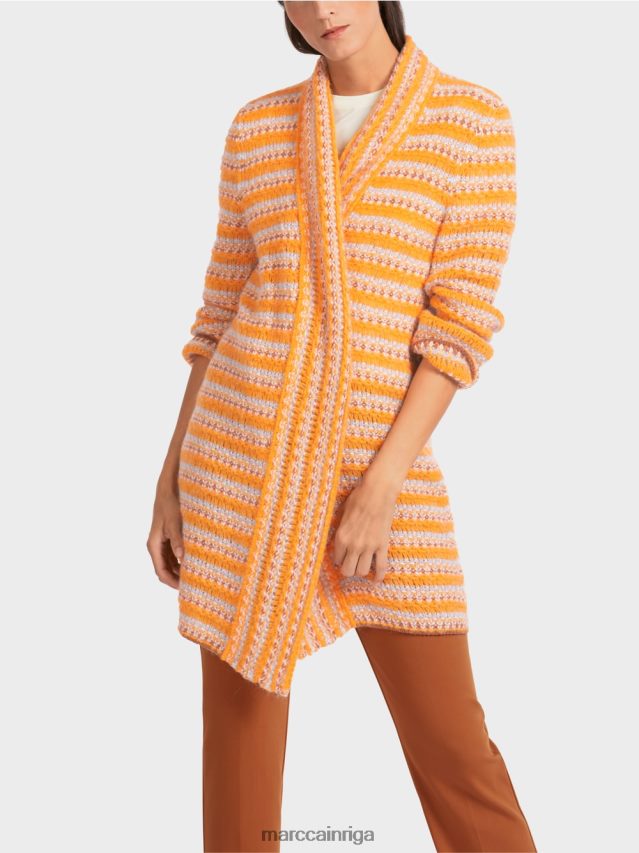 apģērbs dzidrs oranžs VRBHXD446 Marc Cain gara jaka \"adīts Vācijā\"