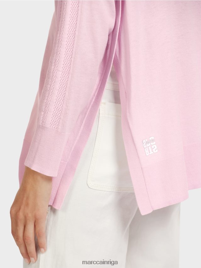 apģērbs gaiša lavanda VRBHXD391 Marc Cain jaka ar kapuci