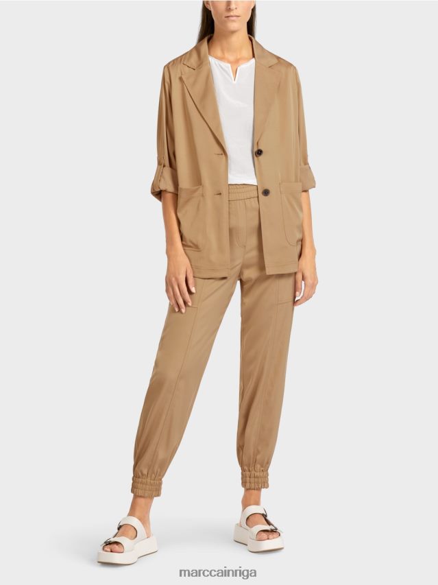 apģērbs gaiši māla brūns VRBHXD387 Marc Cain žakete ar atlocītām piedurknēm