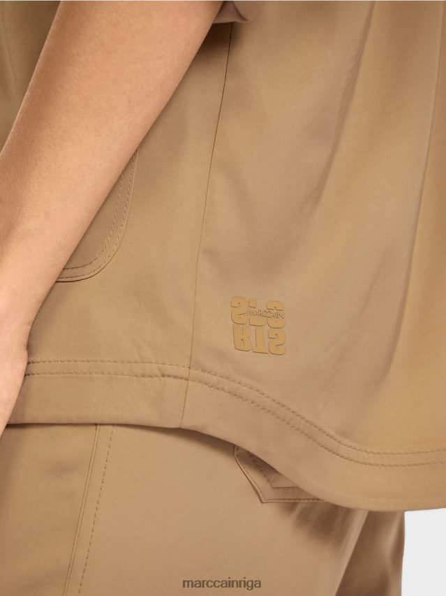 apģērbs gaiši māla brūns VRBHXD387 Marc Cain žakete ar atlocītām piedurknēm