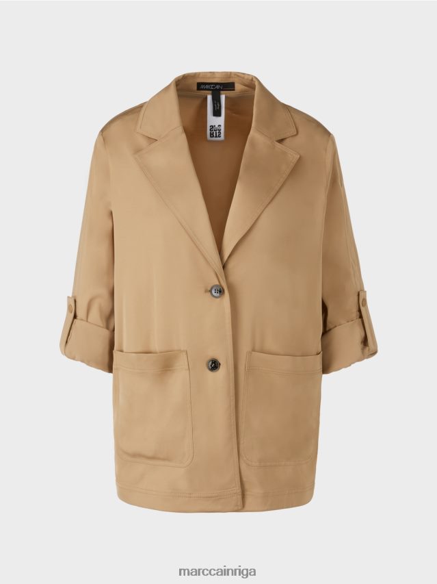 apģērbs gaiši māla brūns VRBHXD387 Marc Cain žakete ar atlocītām piedurknēm