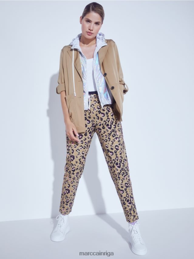 apģērbs gaiši māla brūns VRBHXD387 Marc Cain žakete ar atlocītām piedurknēm