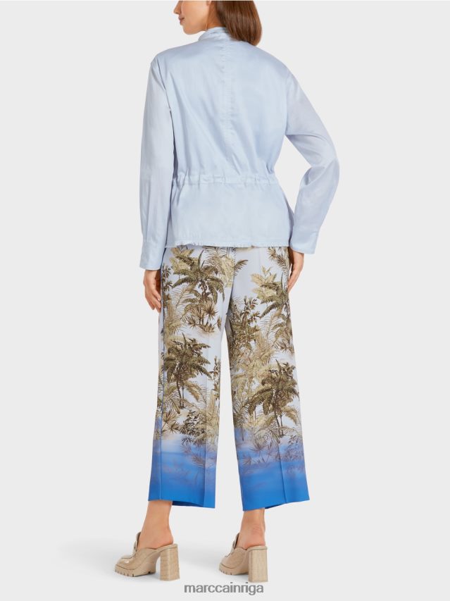 apģērbs gaiši pūderzils VRBHXD395 Marc Cain ikdienas āra jaka no kokvilnas