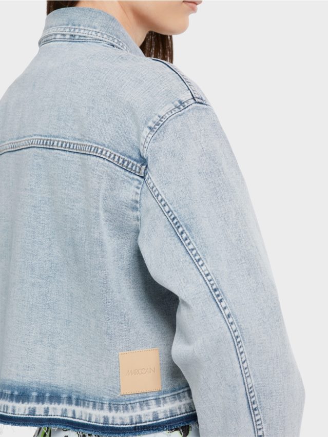 apģērbs gaišs džinss VRBHXD334 Marc Cain džinsa jaka ar diy efektu