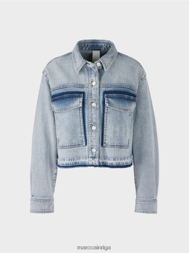 apģērbs gaišs džinss VRBHXD334 Marc Cain džinsa jaka ar diy efektu