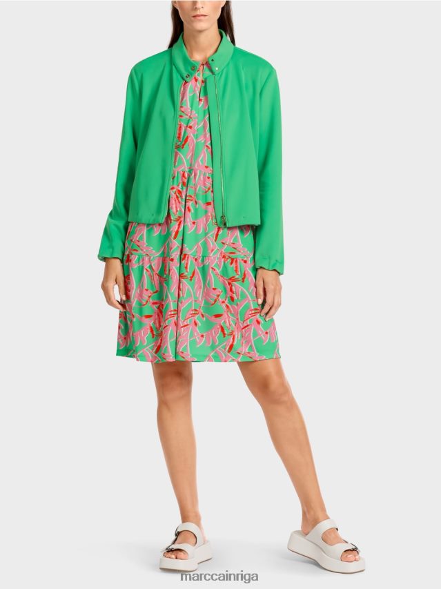 apģērbs gaišs skuķis VRBHXD417 Marc Cain džersija jaka ar stāvapkakli