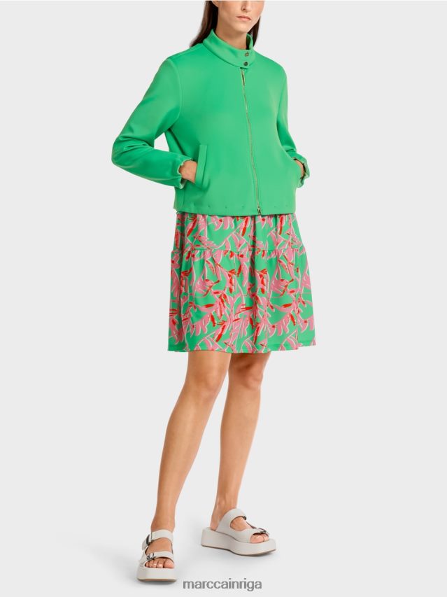 apģērbs gaišs skuķis VRBHXD417 Marc Cain džersija jaka ar stāvapkakli