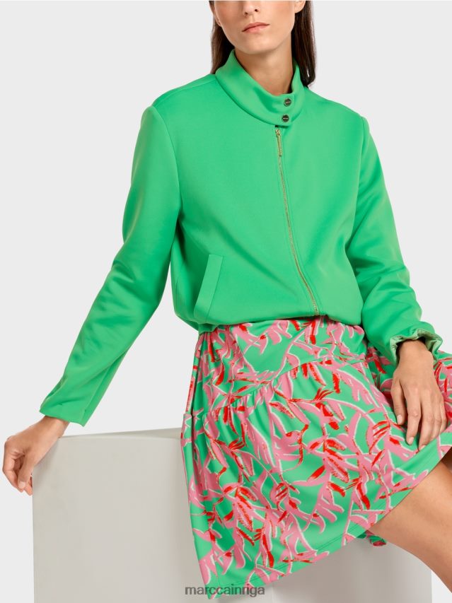 apģērbs gaišs skuķis VRBHXD417 Marc Cain džersija jaka ar stāvapkakli