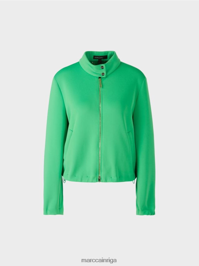 apģērbs gaišs skuķis VRBHXD417 Marc Cain džersija jaka ar stāvapkakli