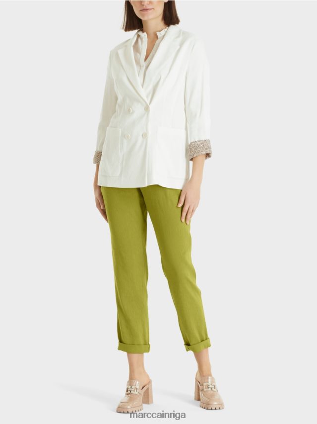 apģērbs gandrīz balts VRBHXD192 Marc Cain divrindu lina jaka