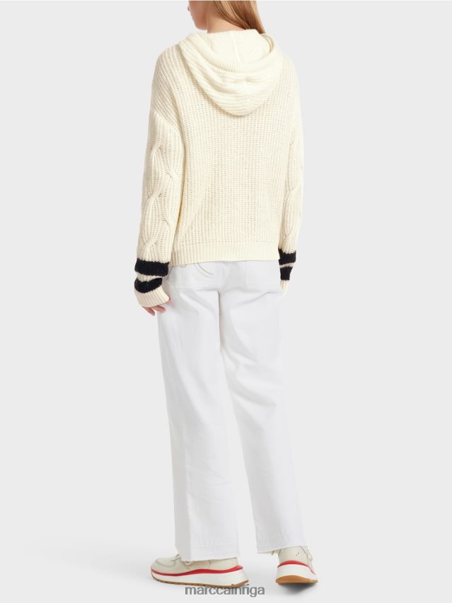 apģērbs gandrīz balts VRBHXD312 Marc Cain jaka \"adīts Vācijā\"