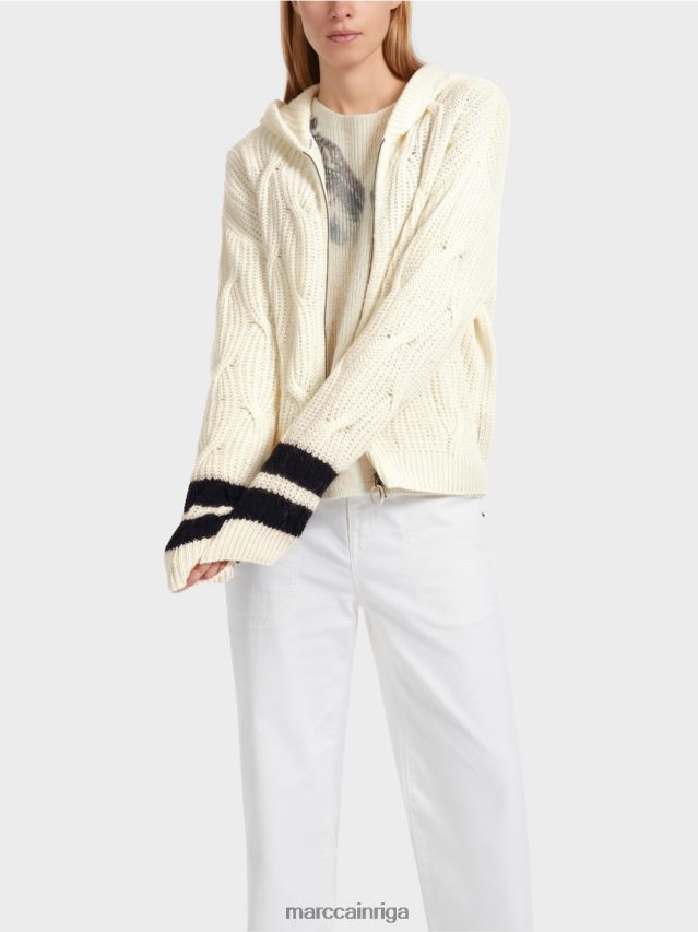 apģērbs gandrīz balts VRBHXD312 Marc Cain jaka \"adīts Vācijā\"