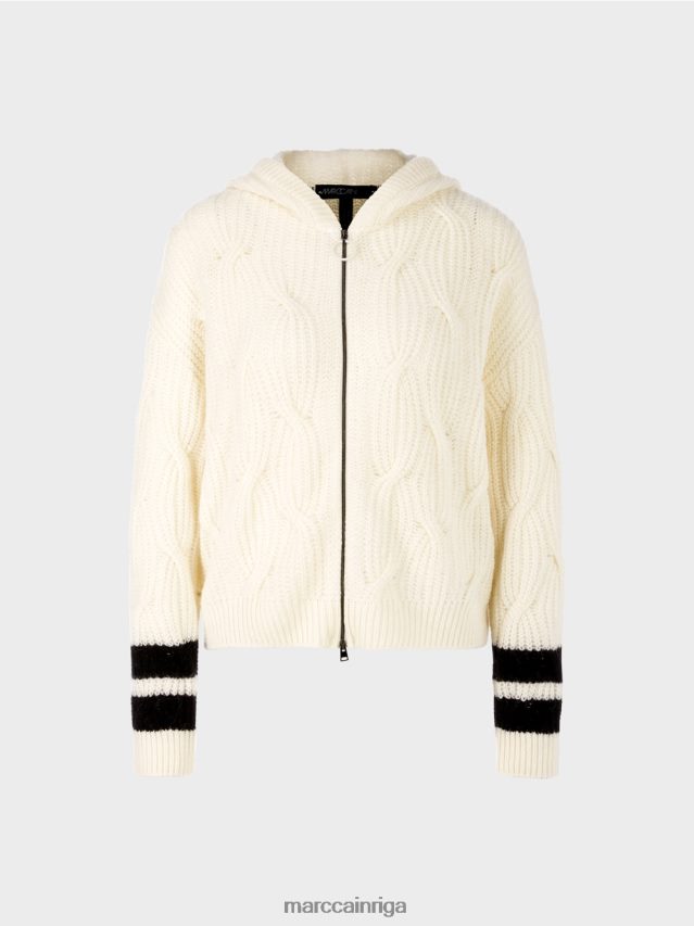 apģērbs gandrīz balts VRBHXD312 Marc Cain jaka \"adīts Vācijā\"