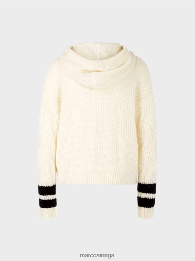 apģērbs gandrīz balts VRBHXD312 Marc Cain jaka \"adīts Vācijā\"