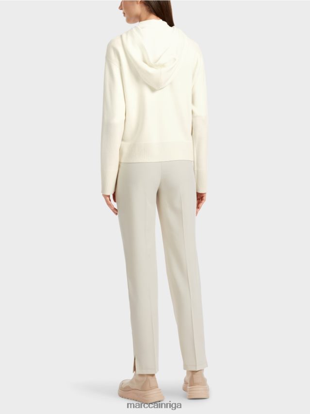 apģērbs gandrīz balts VRBHXD336 Marc Cain abpusēja jaka ar kapuci