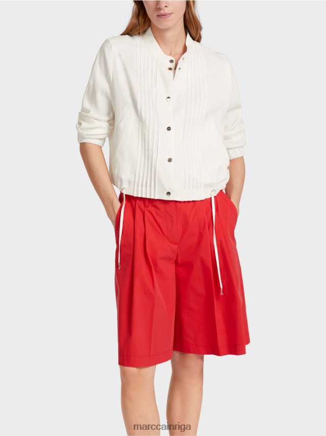 apģērbs gandrīz balts VRBHXD361 Marc Cain lina jaka ar stāvapkakli