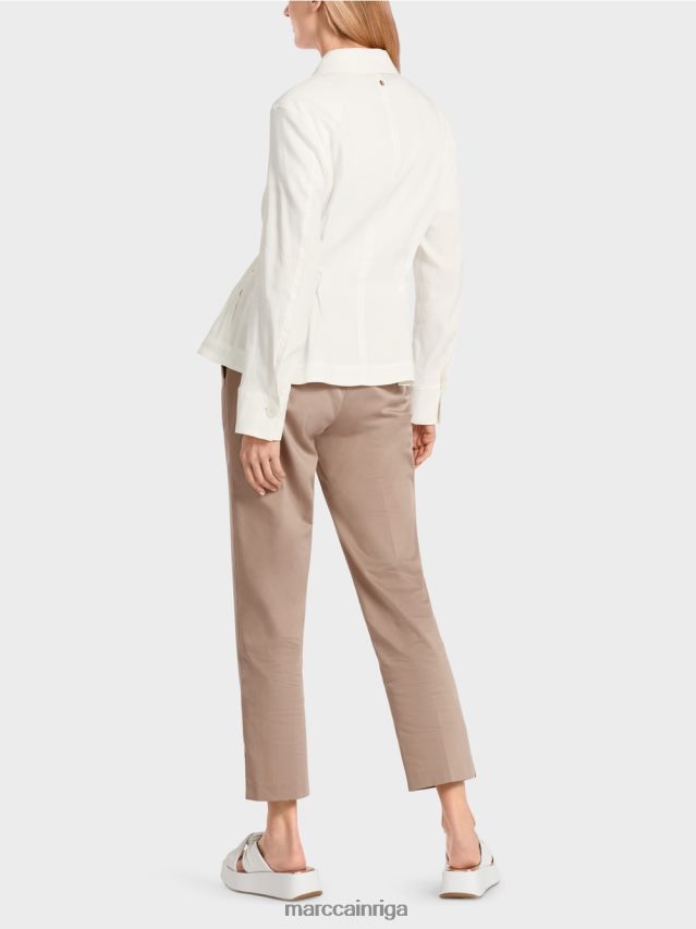 apģērbs gandrīz balts VRBHXD376 Marc Cain sievišķīga lina jaka