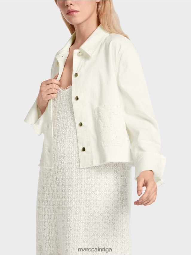 apģērbs gandrīz balts VRBHXD379 Marc Cain \"pārdomāt kopā\" ​​jaka