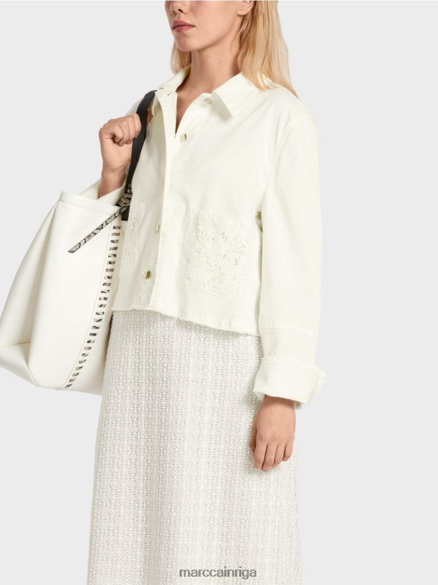 apģērbs gandrīz balts VRBHXD379 Marc Cain \"pārdomāt kopā\" ​​jaka