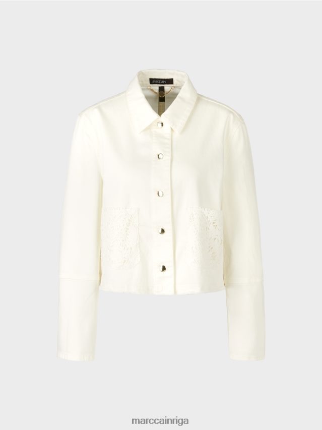 apģērbs gandrīz balts VRBHXD379 Marc Cain \"pārdomāt kopā\" ​​jaka
