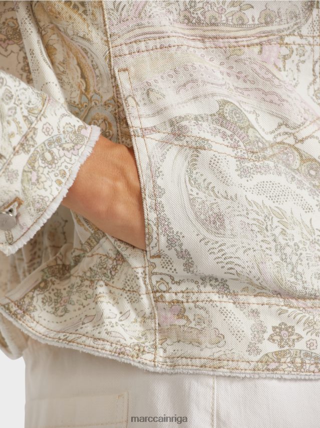 apģērbs gandrīz balts VRBHXD389 Marc Cain \"pārdomāt kopā\" ​​jaka