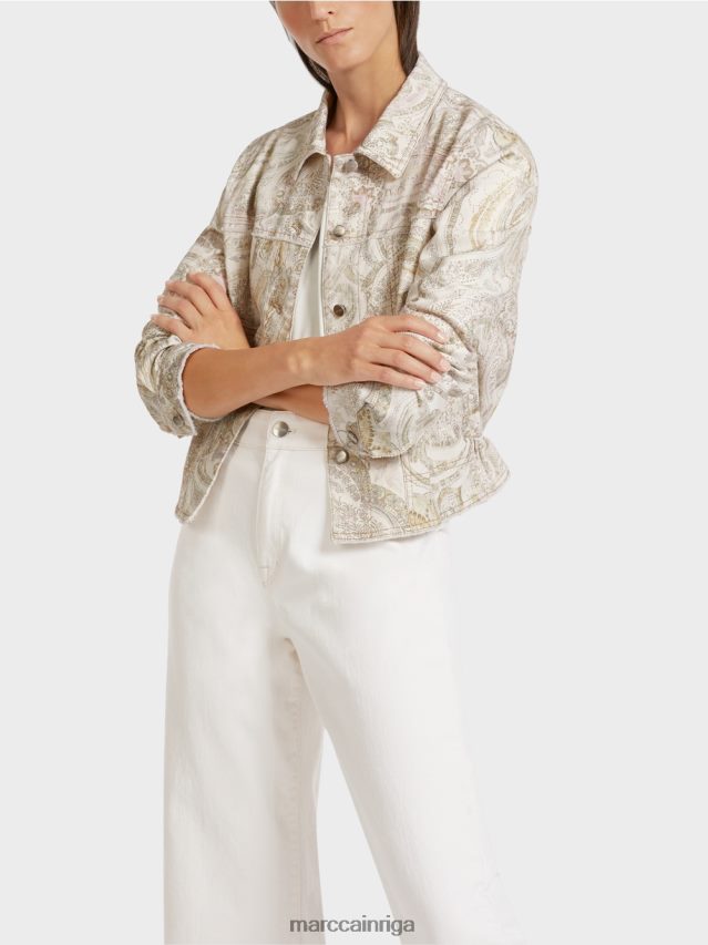 apģērbs gandrīz balts VRBHXD389 Marc Cain \"pārdomāt kopā\" ​​jaka