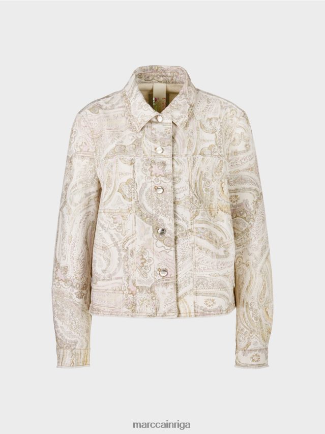 apģērbs gandrīz balts VRBHXD389 Marc Cain \"pārdomāt kopā\" ​​jaka