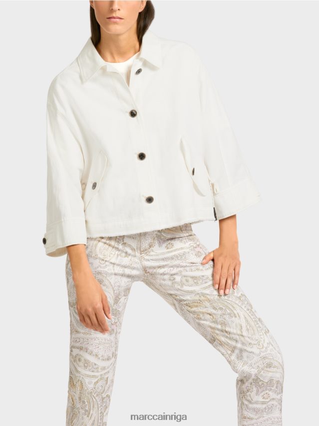 apģērbs gandrīz balts VRBHXD392 Marc Cain lielizmēra jaka