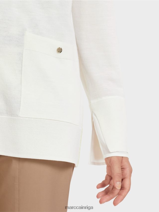 apģērbs gandrīz balts VRBHXD404 Marc Cain jaciņa super smalkā adījumā