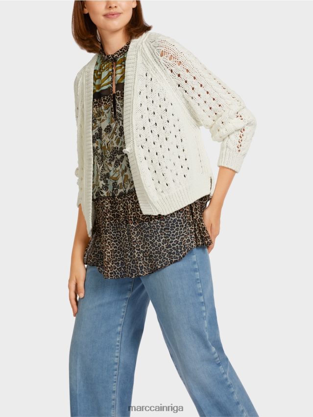 apģērbs gandrīz balts VRBHXD415 Marc Cain jaka \"adīts Vācijā\"