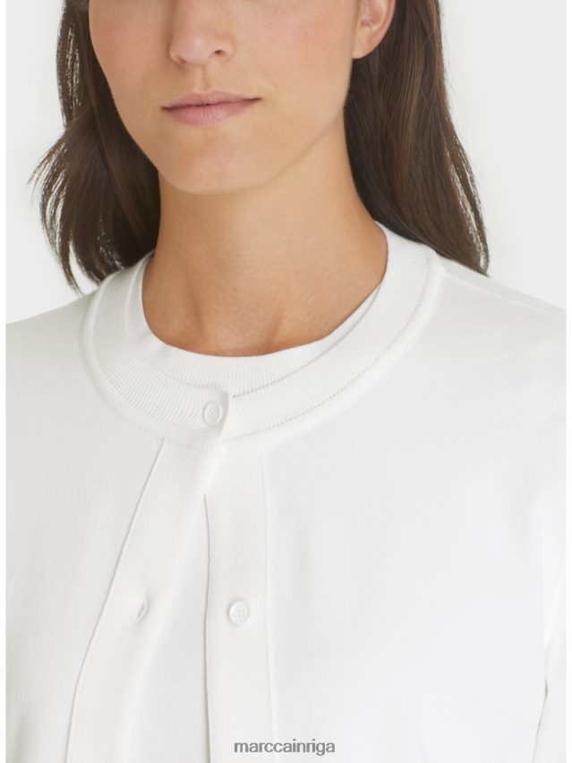 apģērbs gandrīz balts VRBHXD452 Marc Cain jaka \"pārdomājiet kopā\"