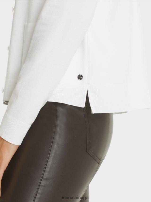 apģērbs gandrīz balts VRBHXD452 Marc Cain jaka \"pārdomājiet kopā\"