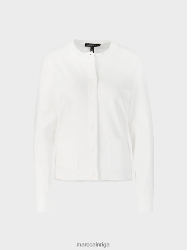 apģērbs gandrīz balts VRBHXD452 Marc Cain jaka \"pārdomājiet kopā\"
