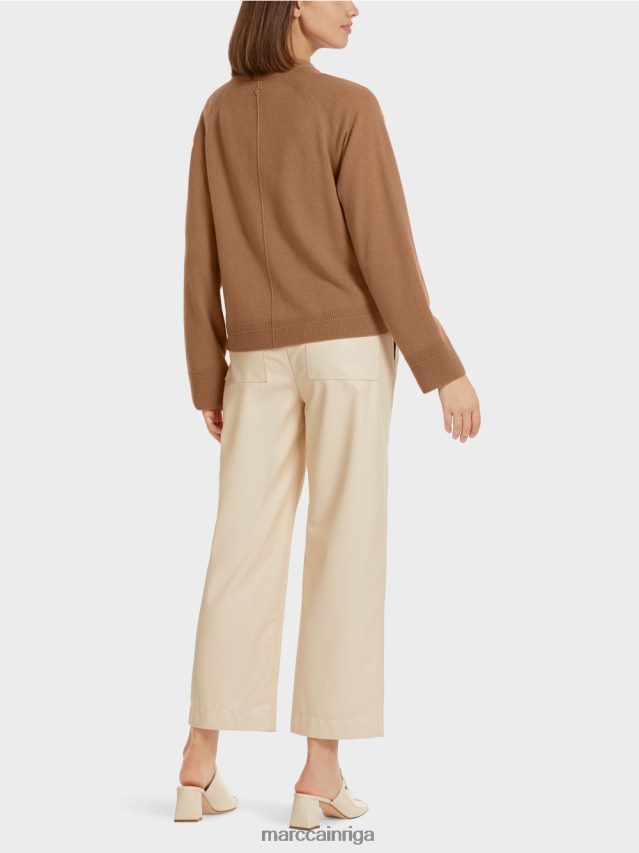 apģērbs kamielis VRBHXD437 Marc Cain elegants jaciņš ar šķēlumiem sānos