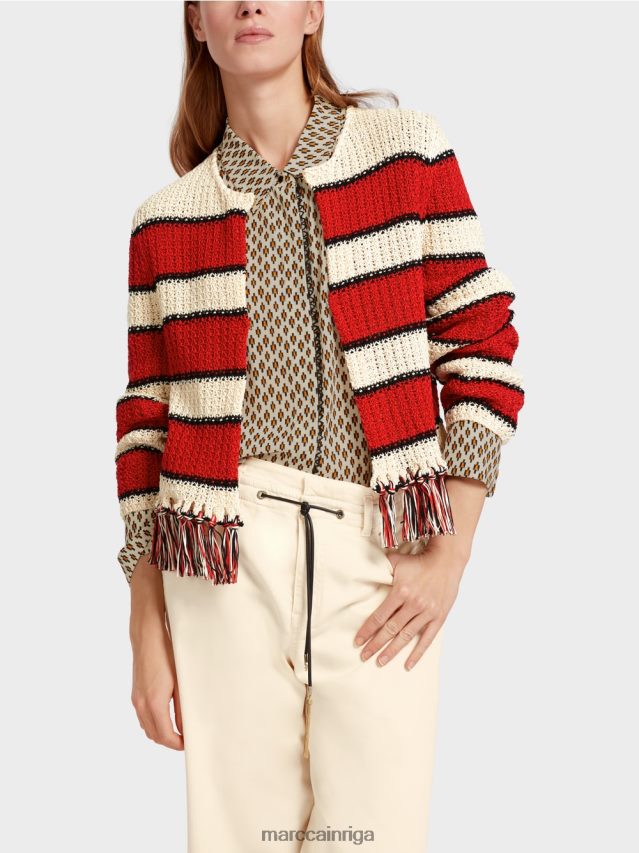 apģērbs krēms VRBHXD355 Marc Cain \"pārdomāt kopā\" ​​jaka