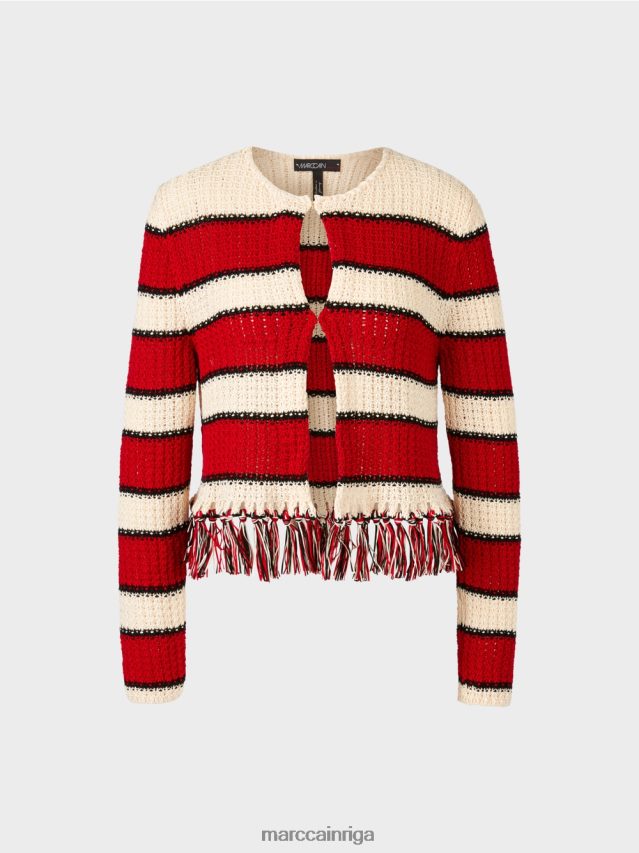 apģērbs krēms VRBHXD355 Marc Cain \"pārdomāt kopā\" ​​jaka