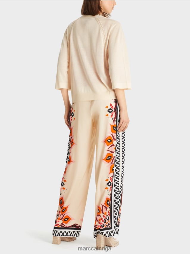 apģērbs krēms VRBHXD358 Marc Cain brīvs adīts raglāna jaka