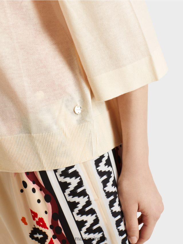 apģērbs krēms VRBHXD358 Marc Cain brīvs adīts raglāna jaka