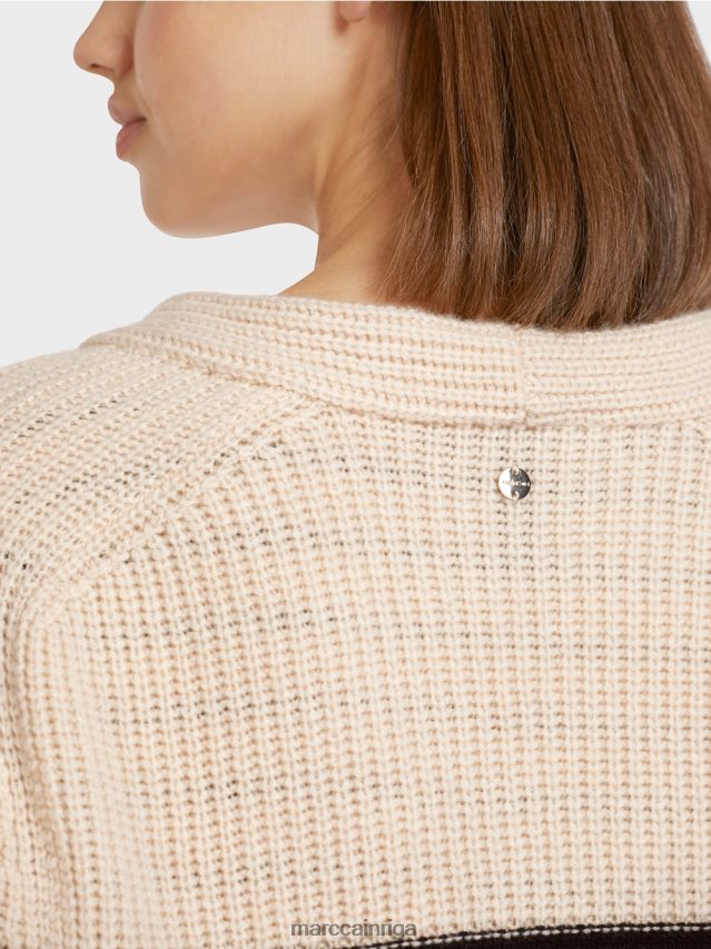 apģērbs krēms VRBHXD433 Marc Cain jūras jaka \"adīts Vācijā\"