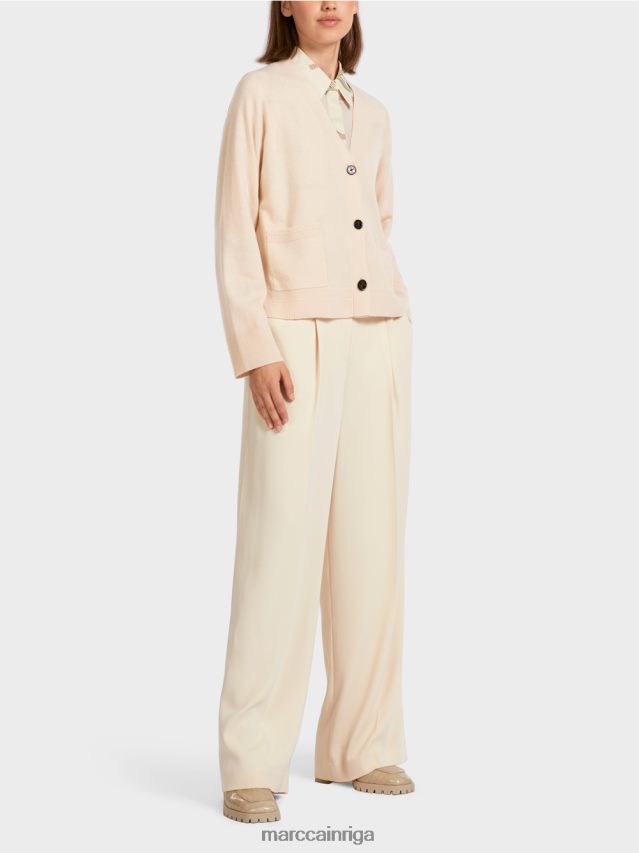 apģērbs krēms VRBHXD435 Marc Cain elegants jaciņš ar šķēlumiem sānos