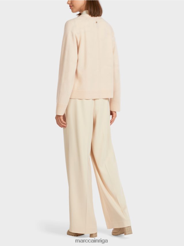 apģērbs krēms VRBHXD435 Marc Cain elegants jaciņš ar šķēlumiem sānos